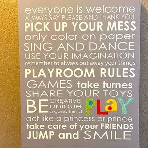 Playroom Rules Picture